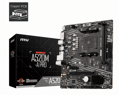 Placa Base MSI A520M-A PRO - Hardware y Componentes Gaming