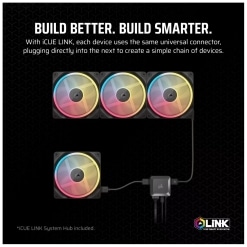 Corsair iCUE LINK LX120-R RGB Carcasa del ordenador Ventilador 12 cm Negro 3 pieza(s) - Hardware y Componentes Gaming