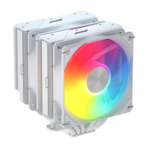 FSP REFRIGERACIONES DE AIRE INTEL LGA 1851/1700/1200 AMD AM4/AM5 120MM WHITE TOP COVER HIGH-PERFORMANCE QUIET PWM ARGB FAN