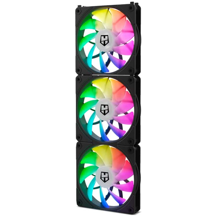 Ventilador Caja NOX Hummer EASY LINK BLACK PACK | PWM ARGB 3x120mm Negro - Hardware y Componentes Gaming