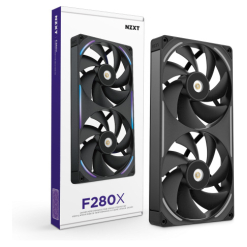 Alternative view of NZXT F280X RGB SINGLE-FRAME NEGRO
