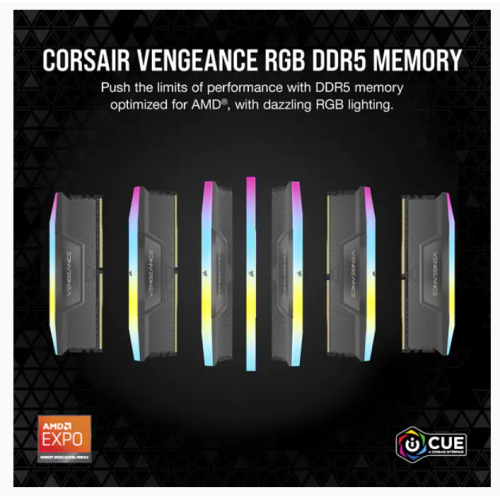 Corsair Vengance RGB Black Memoria RAM DIMM 32GB Kit 2x16GB DDR5 5200MHz CL40 - Hardware y Componentes Gaming