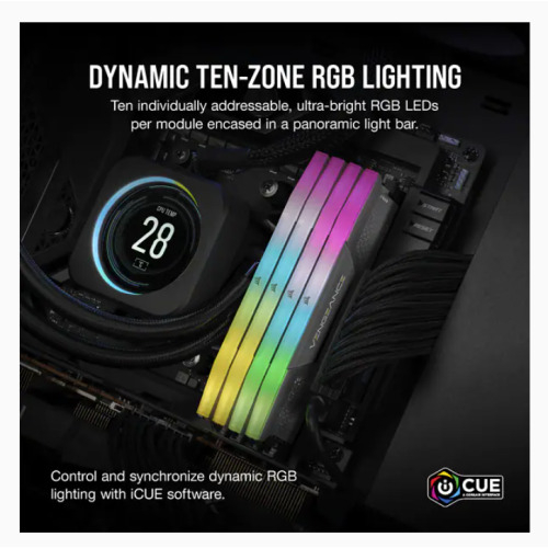 Corsair Vengance RGB Black Memoria RAM DIMM 32GB Kit 2x16GB DDR5 5200MHz CL40 - Hardware y Componentes Gaming