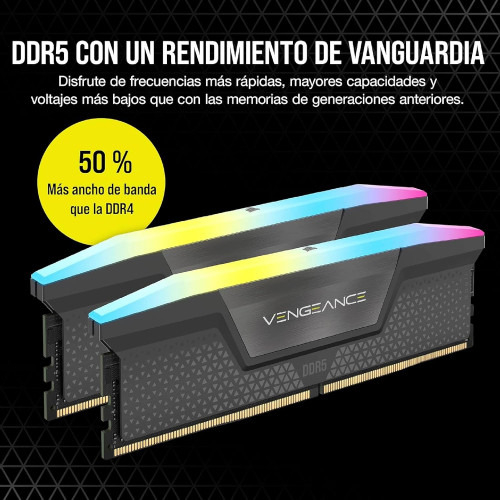 Corsair Vengance RGB Black Memoria RAM DIMM 32GB Kit 2x16GB DDR5 6400MHz CL32 - Hardware y Componentes Gaming
