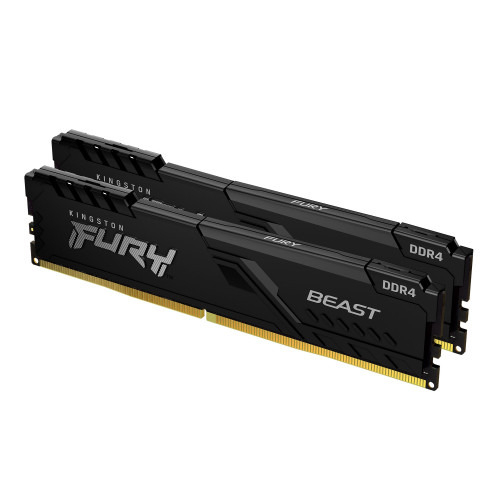 Kingston FURY Beast Black XMP Memoria RAM DIMM 32GB Kit 2x16GB DDR4 3200MHz CL16 - Hardware y Componentes Gaming