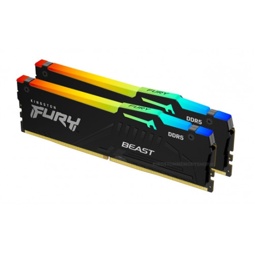 Kingston FURY Beast RGB Black Memoria RAM DIMM 32GB Kit 2x16GB DDR5 5200MHz CL40 - Hardware y Componentes Gaming